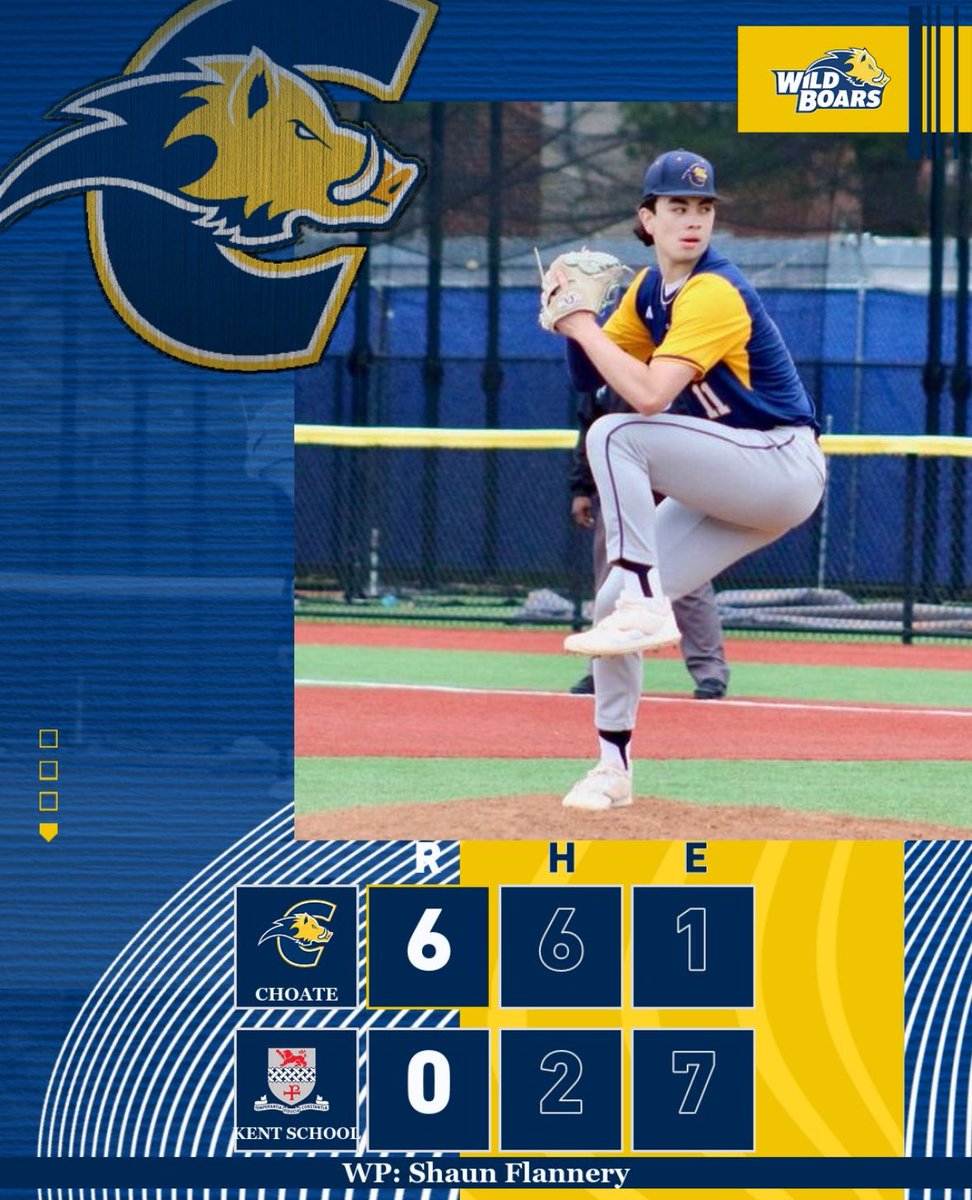 Choate_Baseball's tweet image. Boars 🐗 roll on the road behind Shaun Flannery ‘26 complete game shutout.
D.E.B.T @choateathletics