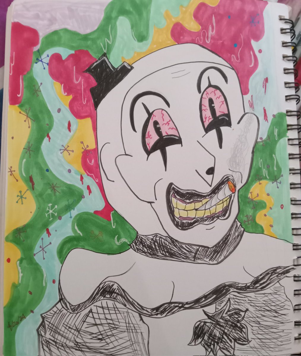 High ART 🔥💨

@damienleone @TerrifierFilm 

#arttheclown #terrifier #terrifierfanart #happy420day