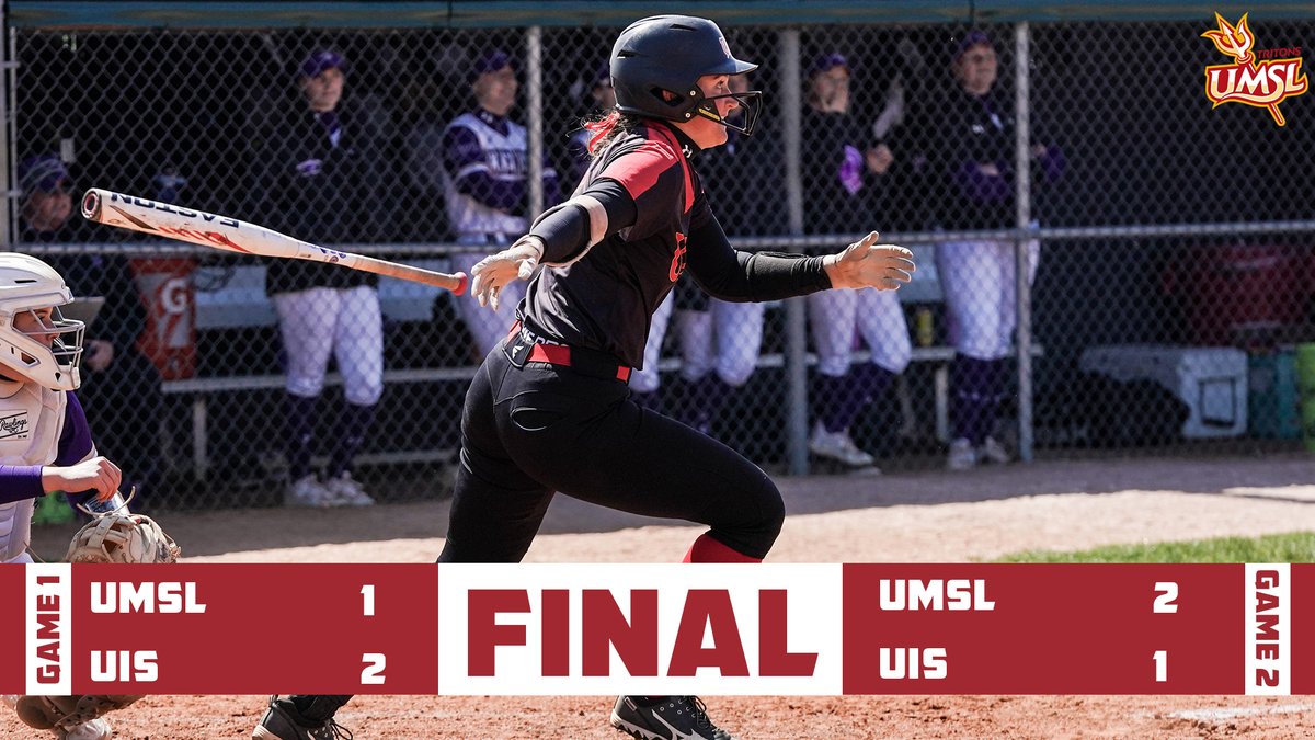 UMSLAthletics's tweet image. .@UMSLSoftball splits its twinbill at Illinois Springfield on Saturday afternoon. Irene Travis drove in the game-winning run with an 8th inning single in game 2 #GLVCsb #FeartheFork🔱#tritesup🔱