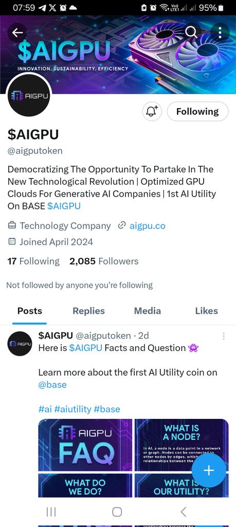 takeitsleazy8's tweet photo. @PsyJayCrypto @aigputoken done! 🤍 https://t.co/JXuep3VM2h