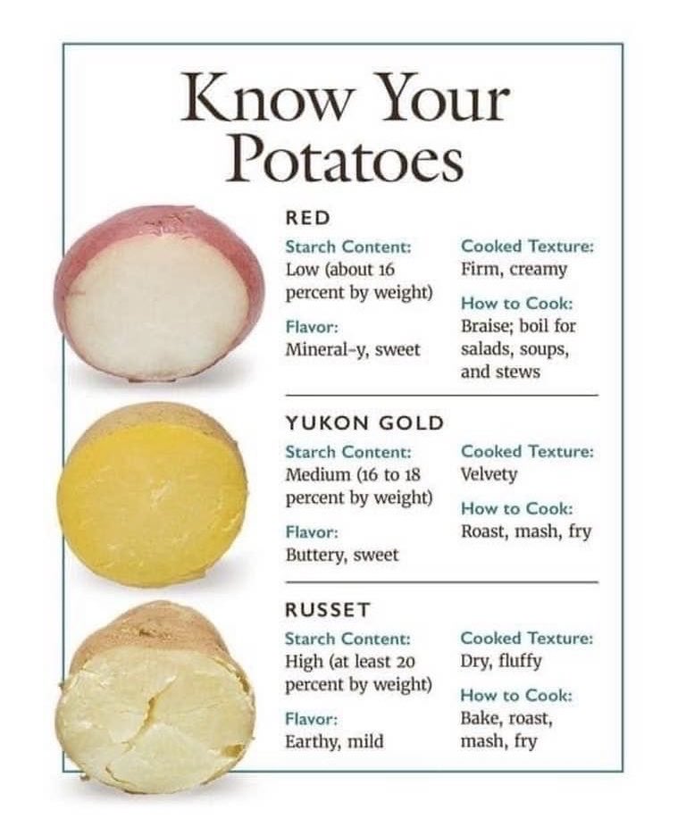 Know your potatoes. Sadly one very unpopular potato was left off the list. The Biden Potato. Color: White Weight: Depends (literally on diaper weight at any given moment) Flavor: Bitter with a racists after taste. Cooked texture: wrinkled. Better left uncooked and thrown in trash