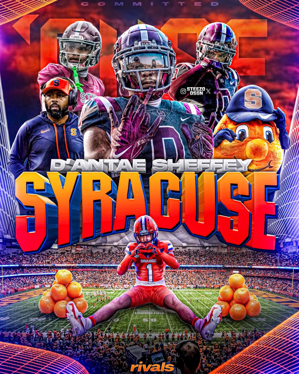 BREAKING: CO/26 4 ⭐️ RB D’antae Sheffey ( @dantaesheffey ) has committed to Syracuse he tells me. - Sheffey is a 6’0 ( 190 LBS ) RB out of Harrisburg, PA. He chose Syracuse over Wisconsin, Pitt and more. This is already Syracuse’s 3rd commit in the class of 2026. 👀