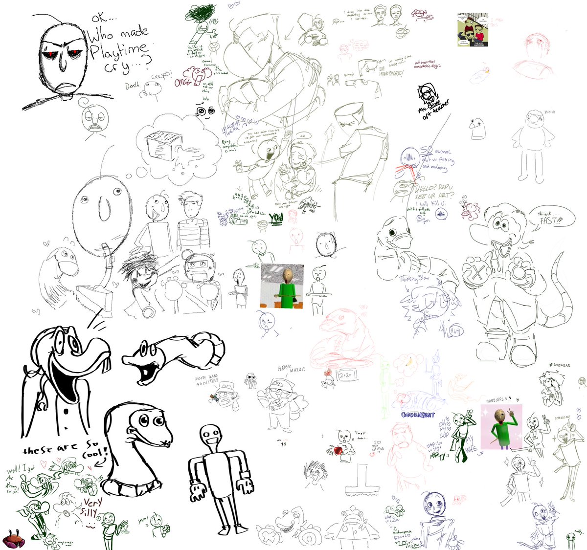 chillhi84's tweet photo. Here’s all the canvases! This was so fun guys man I’m dying *hands knees on floor u guys are awesome I’ve never had so much fun being part of a fandom before🥺💥💥💥
WILL POST MY FAVES W/ SOME OF MY DOODLES
#BaldisBasics https://t.co/I54Wmzch0C