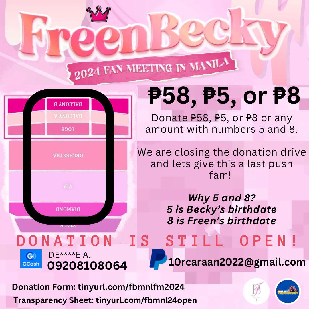 FreenBeckyINTL's tweet photo. 🚨 ₱77,983.39 total funds 🚨

📣 DONATE ₱58, ₱5, ₱8, or any amount with 5 and 8!

The goal is to purchase all ORCHESTRA CENTER.

Donation is still open fam!
https://t.co/waMbudRiLt

Transparency:
https://t.co/TxwNqNzmGJ

#FreenBecky
#srchafreen #beckysangels https://t.co/EV3TAyZfIi