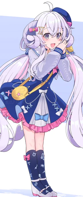 描いたVさんのそれぞれの立ち姿。みんなデザイン良すぎてめちゃかわで勉強になりましたっ 