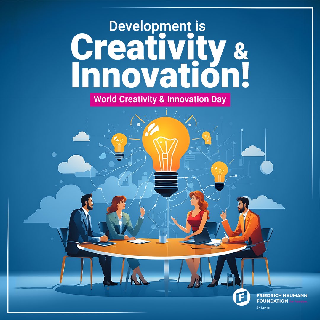 On World Creativity and Innovation Day, we salute all the creative minds shaping a better world. Everyone has the potential to innovate, so let's harness our creativity to drive positive change! #FNF #SriLanka #Creativity #Innovation