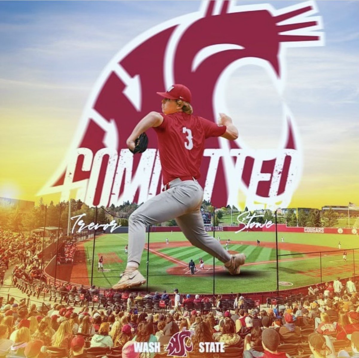 CONGRATULATIONS @CODBaseball24 RHP/3B, @trevstowe1 on his commitment to Washington State University! Stowe is the second player in back to back years to commit to a PAC-12 program💯