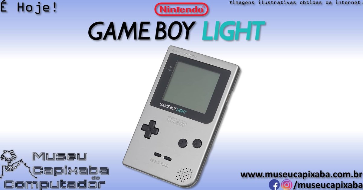 museucapixaba's tweet photo. É hoje!

O videogame Nintendo Game Boy GB de 1989

Faz 35 anos!

+em https://t.co/Ef3hXcLfAR

#MuseuCapixaba #mcc #éhoje #museu #Tecnologia #Retro #Nintendo #GameBoy #GunpeiYokoi #GameandWatch #NES #Famicom #SharpLR35902 #i8080 #Tetris #AtariLynx #SEGA #Gamegear #ゲームボーイ https://t.co/sYLtQAI2hc