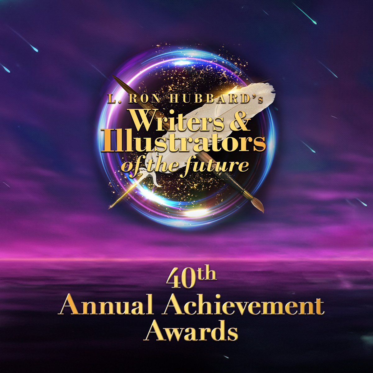 🌟 Join us live for a night of inspiration! Don’t miss the 40th Annual #LRonHubbard Achievement Awards, streaming on April 25, 2024, at 7 PM PST (10 PM EST). Witness the future of creativity at WritersoftheFuture.com 🌟

#WOTF40 #WritersOfTheFuture #IllustratorsOfTheFuture