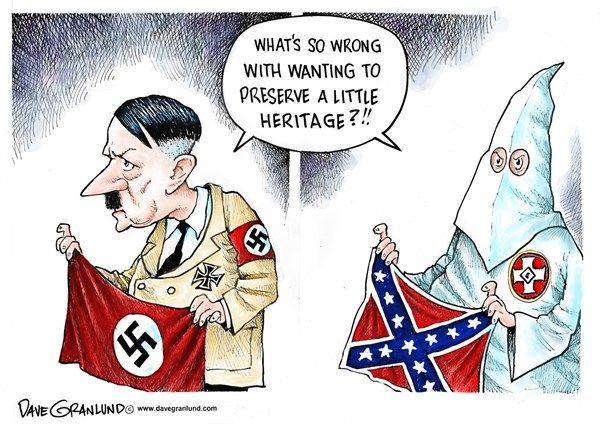 Periodic reminder that the Confederacy was as evil as Nazi Germany.