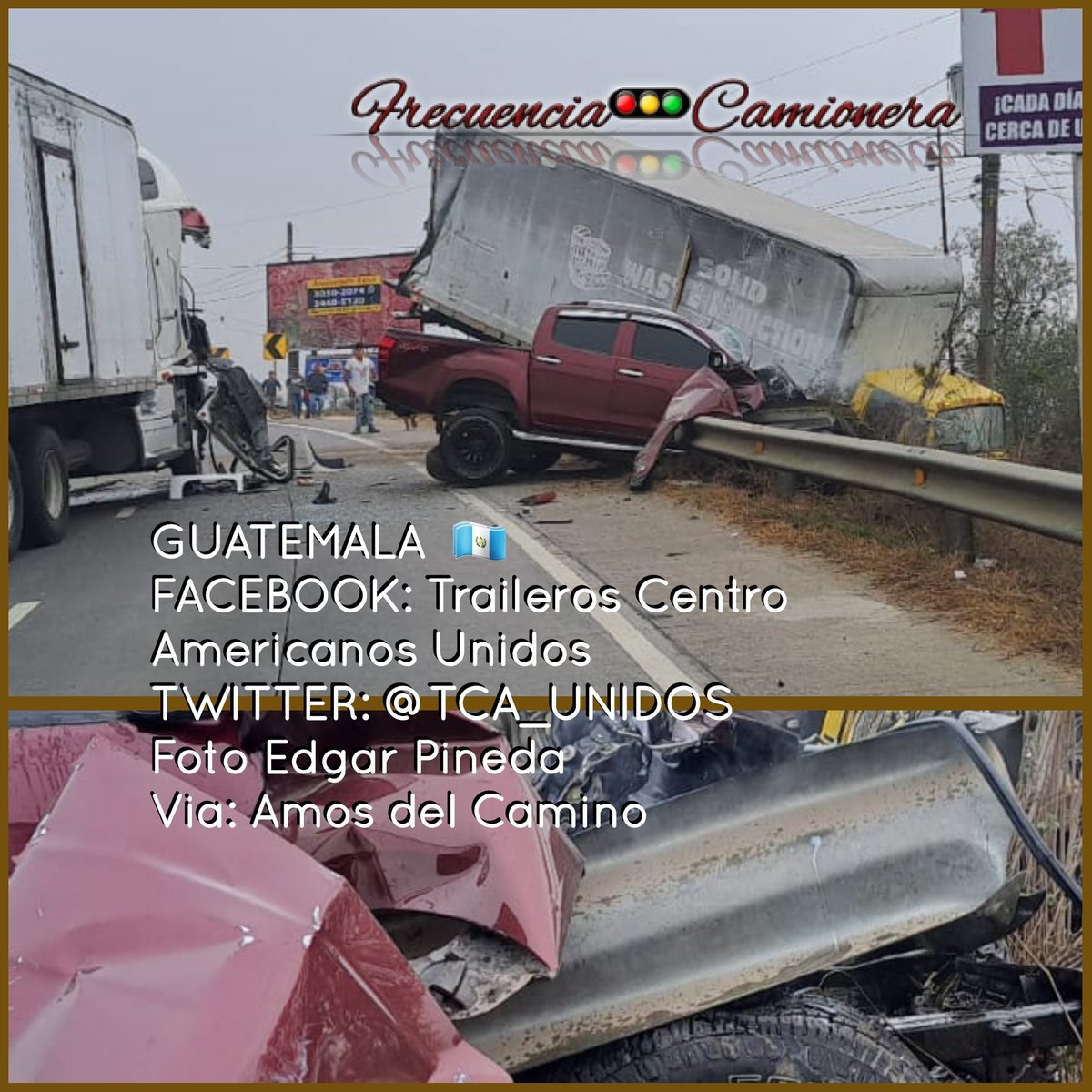 TCA_UNIDOS's tweet image. Guatemala 
#PrecauciónVial 
Km 65 ruta a occidente Zaragoza Chimaltenango

1 Camión, un pick up y un tráiler impactan personas heridas en el lugar congestionamiento vial