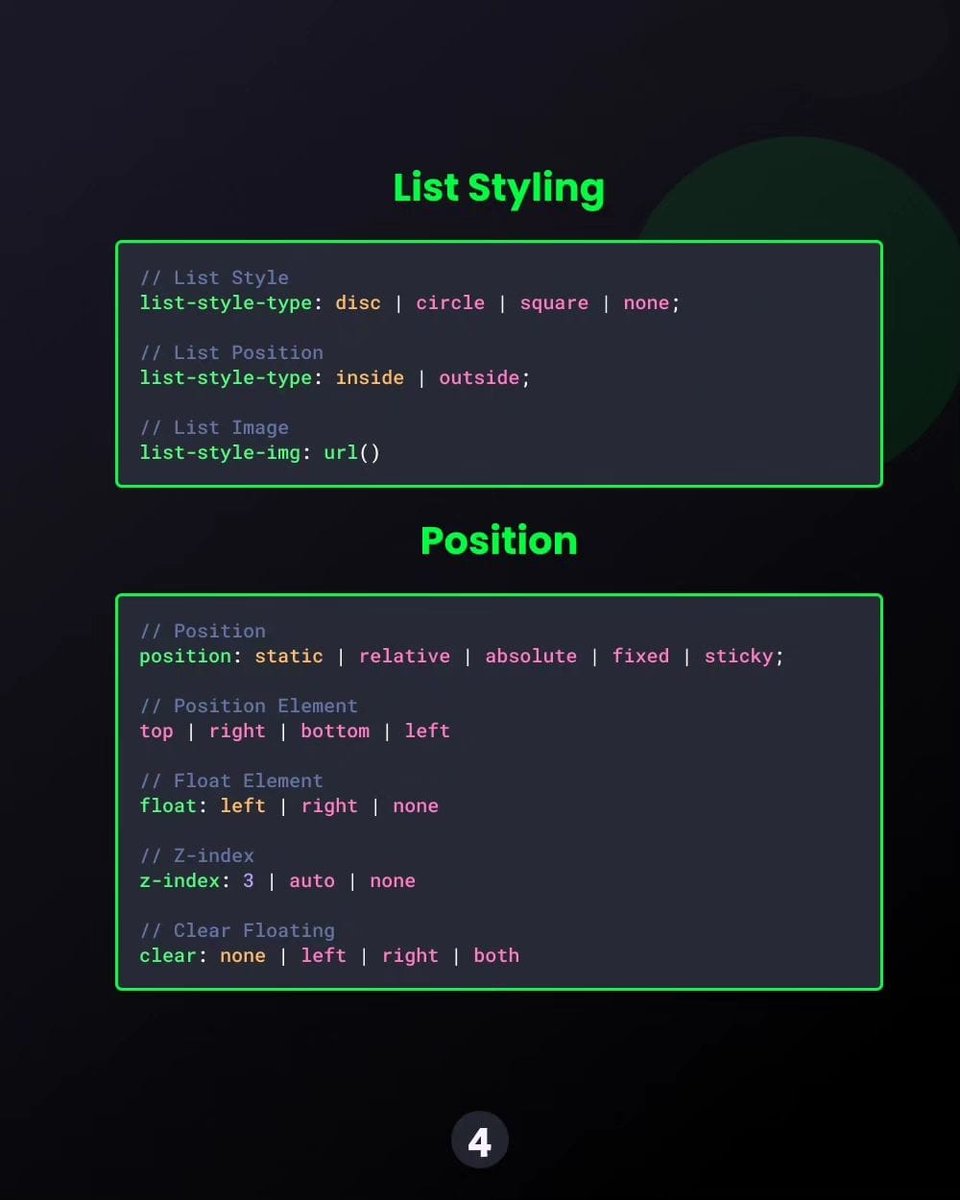 Free CSS Style cheat sheet codes you should try out 🎨 
please follow for more dev tips tricks and copy paste codes 😌🙏😉
#css #cheatsheet #developer #frontenddeveloper #ryanfavour4