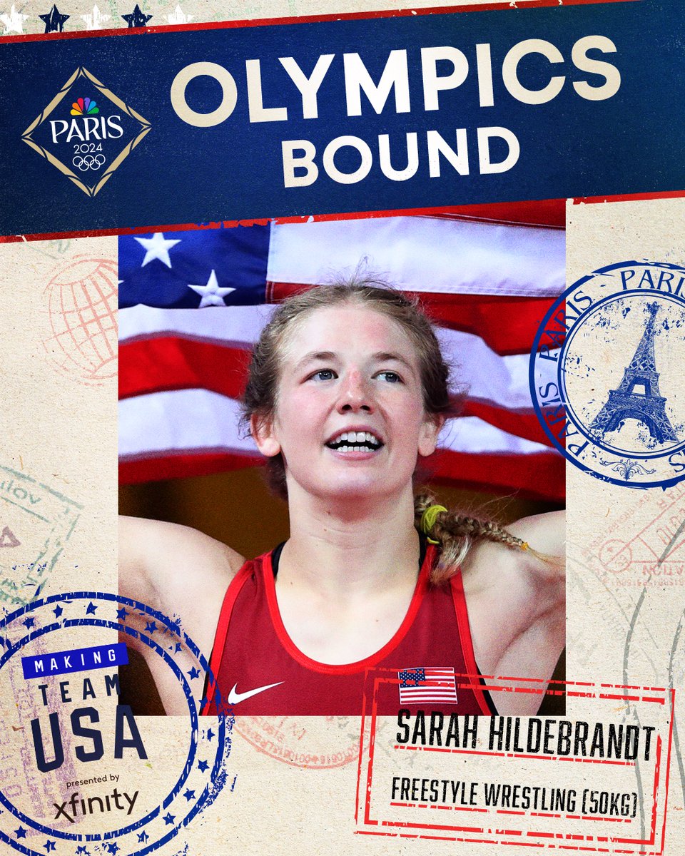 Tokyo bronze medalist Sarah Hildebrandt qualifies for her second Olympic team! #WrestlingTrials24