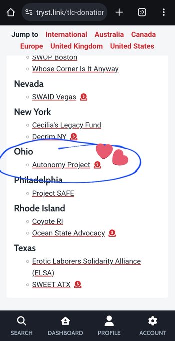 Hey babes who use @WeAreTryst, @AutonomyProjct was just added as a SW advocacy org for their TLC Donation<a class="tags" target="_blank" title="On Twitter" href="/?out=eyJ0eXAiOiJKV1QiLCJhbGciOiJIUzUxMiJ9.eyJpYXQiOjE3MjA1NTM3NjUsImlzcyI6InR3cG9ybnN0YXJzLmNvbSIsIm5iZiI6MTcyMDU1Mzc2NSwiZXhwIjoxNzUyMDg5NzY1LCJyZWRpcmVjdF91cmwiOiJodHRwczovL3R3aXR0ZXIuY29tL1dlQXJlVHJ5c3QifQ.JMPnhi_-pcqz-pD-zN6wDalTLSIBpoMEN94ZmtxCW7MNqwspxIqLtXt6H1QTK4DQSXsO6Khf4FJHwjsjiXcUEA">@WeAreTryst</a><a class="tags" target="_blank" title="On Twitter" href="/?out=eyJ0eXAiOiJKV1QiLCJhbGciOiJIUzUxMiJ9.eyJpYXQiOjE3MjA1NTM3NjUsImlzcyI6InR3cG9ybnN0YXJzLmNvbSIsIm5iZiI6MTcyMDU1Mzc2NSwiZXhwIjoxNzUyMDg5NzY1LCJyZWRpcmVjdF91cmwiOiJodHRwczovL3R3aXR0ZXIuY29tL0F1dG9ub215UHJvamN0In0.WSJY0UHRBvtL0sN_QSGlpvUAZAoRHMiMPX7YqNKunFOt8ceHjWhcSyJVL8g1PKIabI8chPCo8Ker4LcUvX9Eqg">@AutonomyProjct</a>