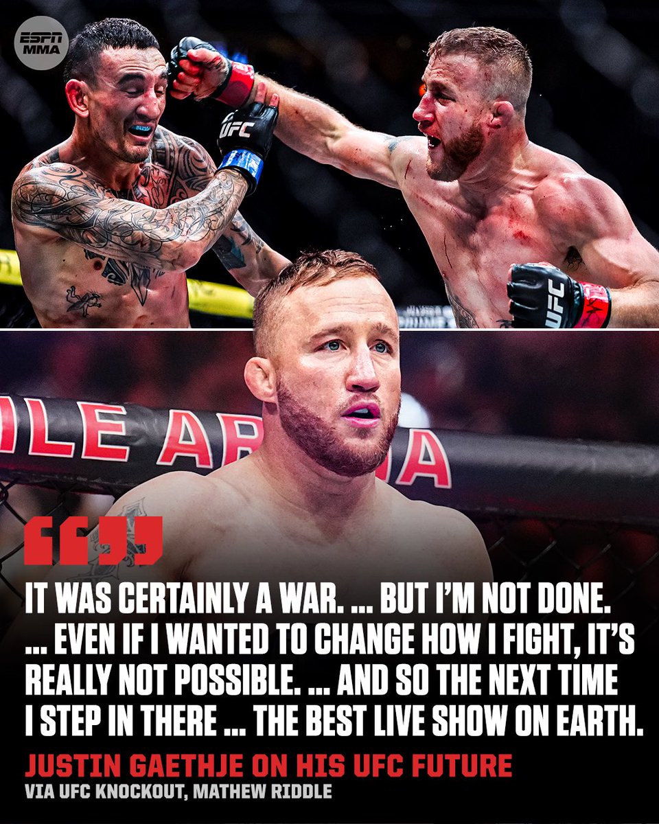 Justin Gaethje reflected on #UFC300 and looks ahead to his MMA future 👀