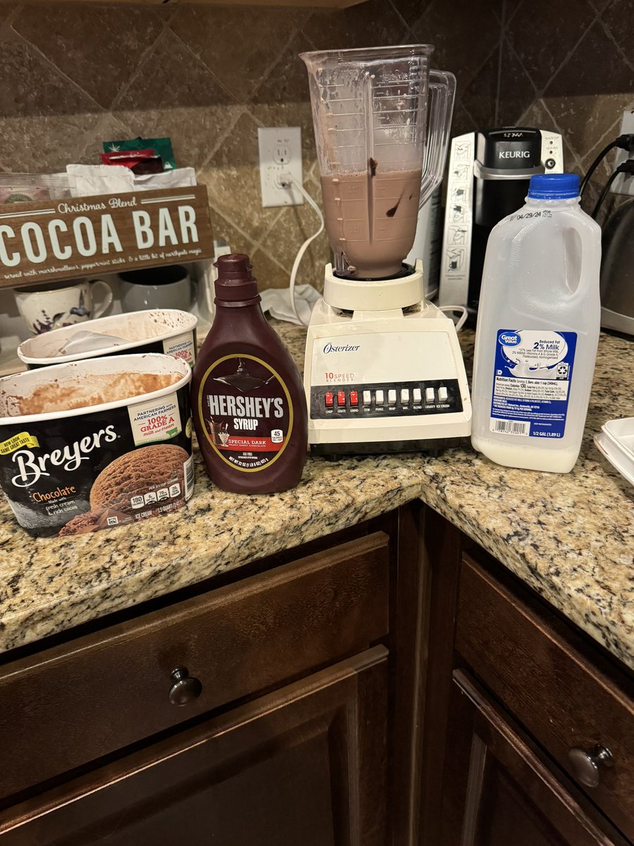 I don’t mean to brag, but I make one mean chocolate milkshake. Anyone want one?