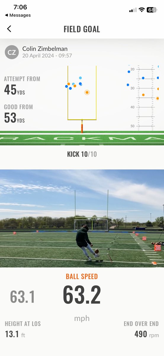 We had our first Trackman Event thanks to @coachseansnyder at Snyder Kicking. Colin @colin_zimbelman @BobcatFB had the opportunity to meet some really good kickers. Thank you again to Coach’s Snyder and Anctil.