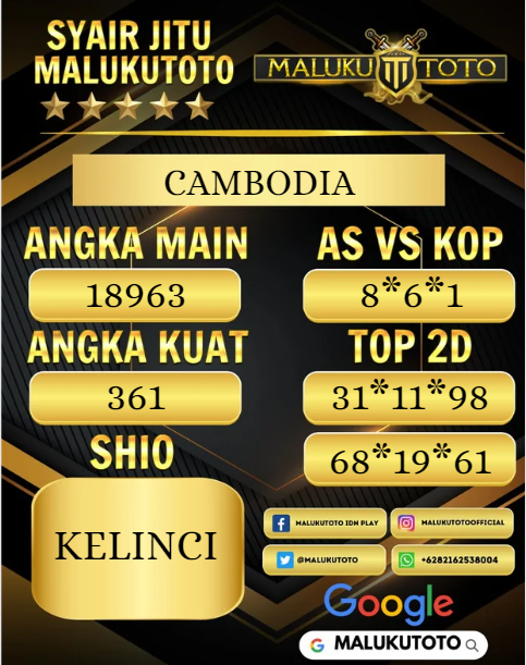 Prediksi togel CAMBODIA 21 APRIL 2024.
 .
 .
 .
 #prediksicambodia
 #prediksitogelcambodia
 #prediksitcambodiahariini
 #prediksitogelhariini
 #prediksitogel
 #nomorcambodialottery
 #paitocambodia
 #syairccambodia
 #kodesyair
 #forumsyair
 #malukutoto
 #kingmaluku