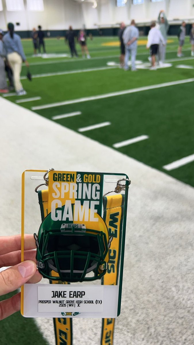 Had a great time at Baylor today! Thanks for the invite @ahunt90 @CoachDBaker81 @AppleberryBU @LarryBaylorFB @TRUHuntPerform @WGHSFootball