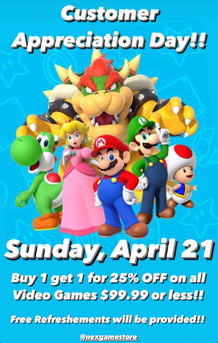 playasguide1's tweet photo. This just in NEX Game Store will be offering a special to Niagara Video Game Swap  attendees https://t.co/KOf9JxzSzg