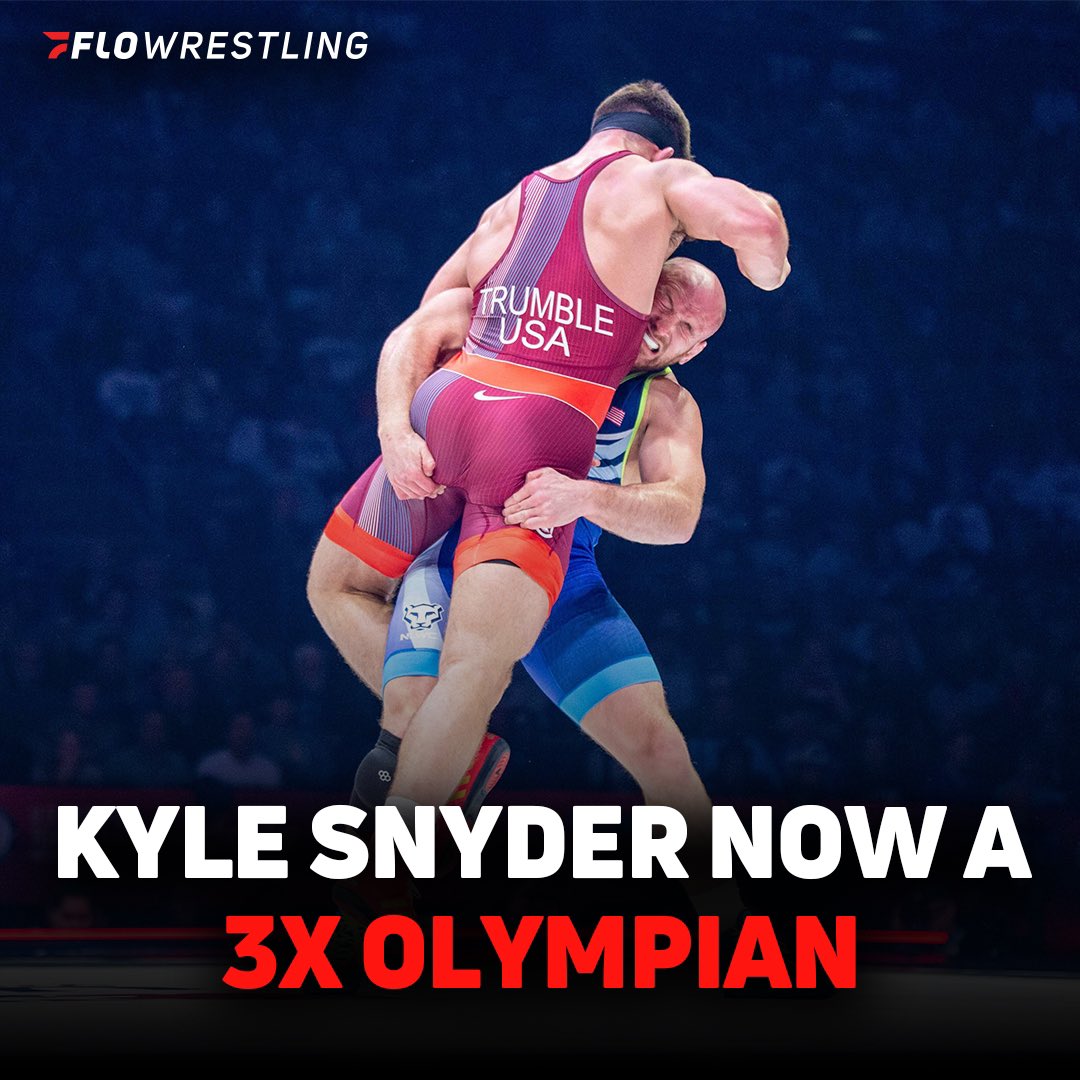 Kyle Snyder has made his 3rd U.S. Olympic team after sweeping Isaac Trumble in the Men’s Freestyle 97-kilogram series to earn his ticket 🎟️ to the 2024 Olympic Games in Paris!
