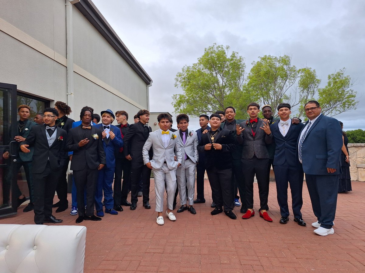 Nothing like a group like this together again! They are looking sharp for Prom! #JohnJayProud