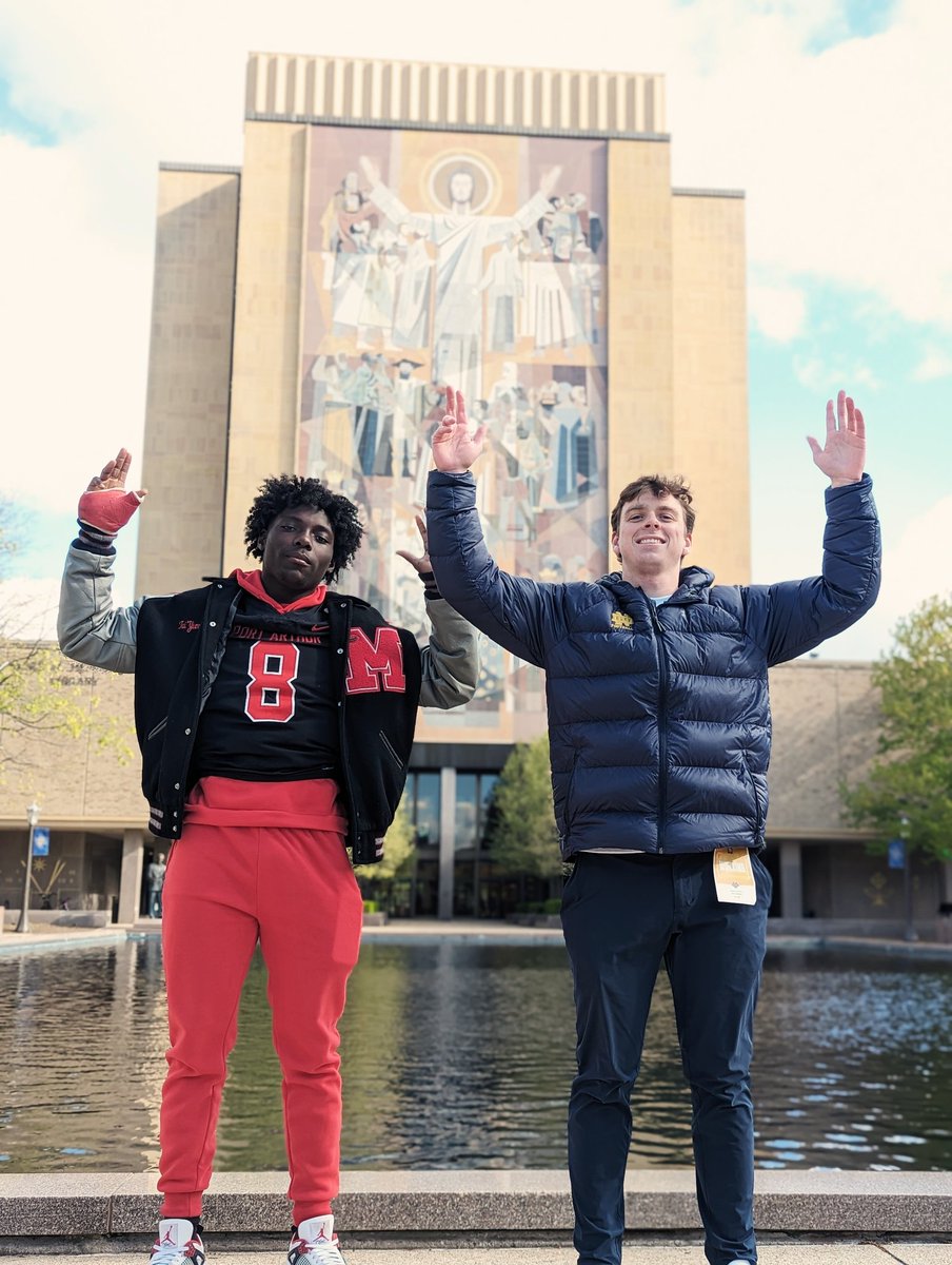 Bonds are important, and the bond I made with @CarterAuman is unbreakable. Thx bro you made my visit the best @NDFootball