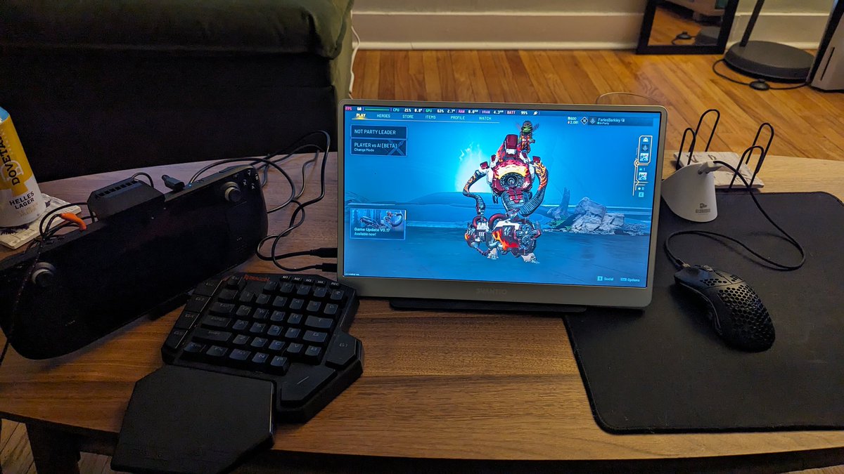 Having a LAN party playing <a href="/PredecessorGame/">Predecessor</a> on my <a href="/OnDeck/">Steam Deck</a> Steam Deck. This game runs amazingly well.