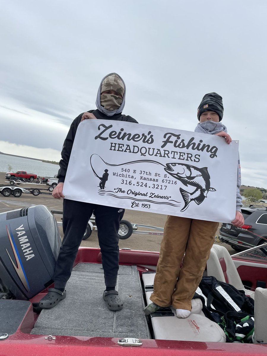 Water temps topping out in the mid-50s, air temp in the 40s and wind chill in the 30s = tough day for <a href="/DerbyHSFishing/">DerbyHSFishing</a> anglers at Wilson Lake.  Congrats to our Zeiner’s Fishing Team of the Tournament Jack Wagner &amp; Rade Morgan.  They registered one keeper, good for a Top 10 finish.