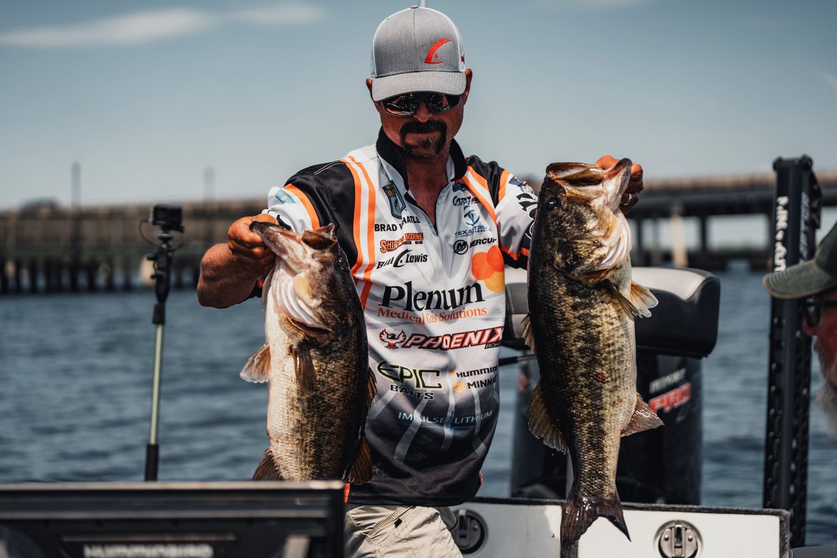 HumminbirdFish's tweet photo. Humminbird pro Brad Whatley dropped a MEGA Bag  (31lbs 4oz) on the scales today at the St. John’s River @bassmaster Elite event! 👀 

#Humminbird #HumminbirdPro #Bassmaster #BassFishing @MinnKotaMotors https://t.co/AFdRLeYc2p