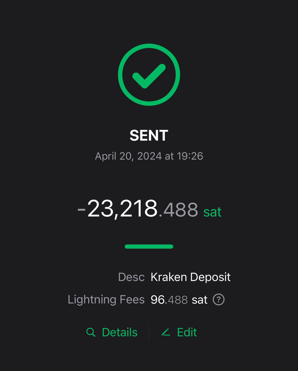 I just instantly sent $15 worth of #bitcoin from non-custodial  @PhoenixWallet to Kraken and paid $0.06 worth of fees, which is not a lot.  All you have to do is think ahead
