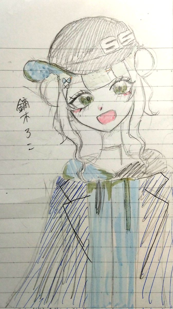 s1r01__flower's tweet image. 授業中のらくがき〜！
衣装ちょっと違うかも
#らくがきろこ
#絵柄が好きって人にフォローされたい 
#絵描きさんフォロバ１００