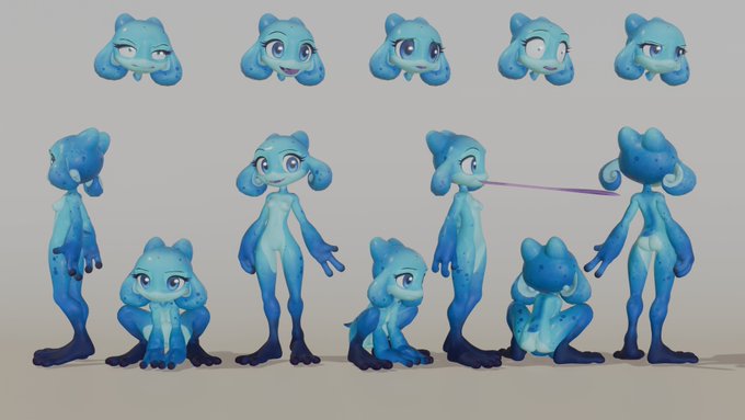 and puddle's model sheet! https://t.co/eX6c1uVooZ<a href="/tag/grimacesbirthday"class="tags"><span>#grimacesbirthday</span></a>