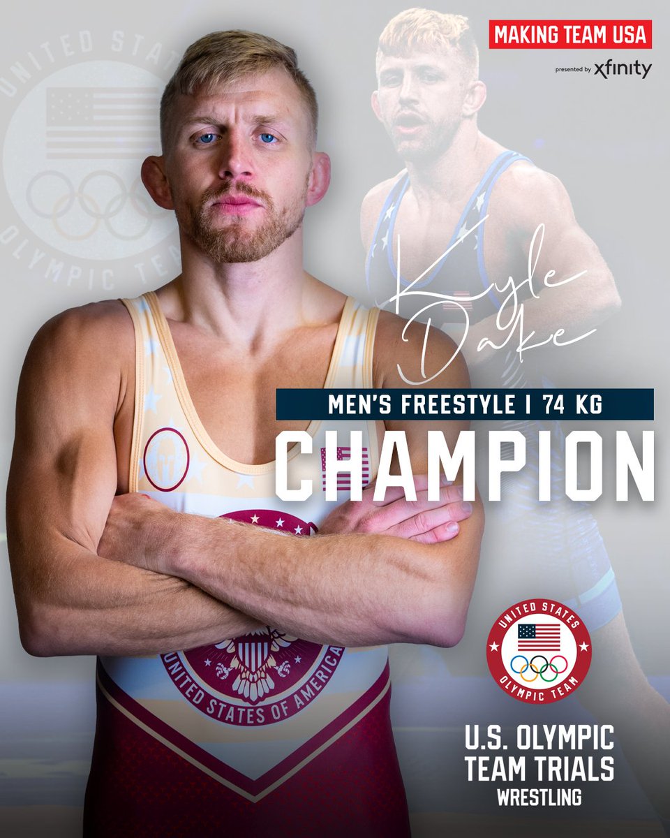 Kyle Dake is the 74 kg CHAMPION! Dake defeats Jason Nolf 3-1 to claim the series two matches to none 💪 #WrestlingTrials24 | #MTUSA