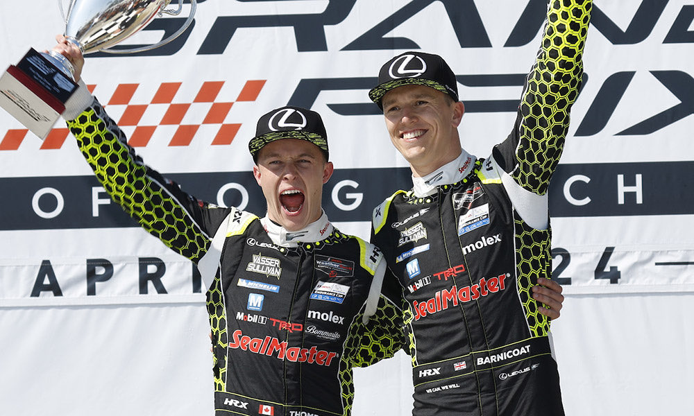 👏 THANKFUL POSITION: @ParkerTRacing said he “appreciated” the role reversal he was put in for this weekend’s @GPLongBeach that saw he and @BenBarnicoat net GTD victory for @VasserSullivan and @LexusRacingUSA. ➡️ sportscar365.com/imsa/iwsc/thom… #IMSA #AGPLB