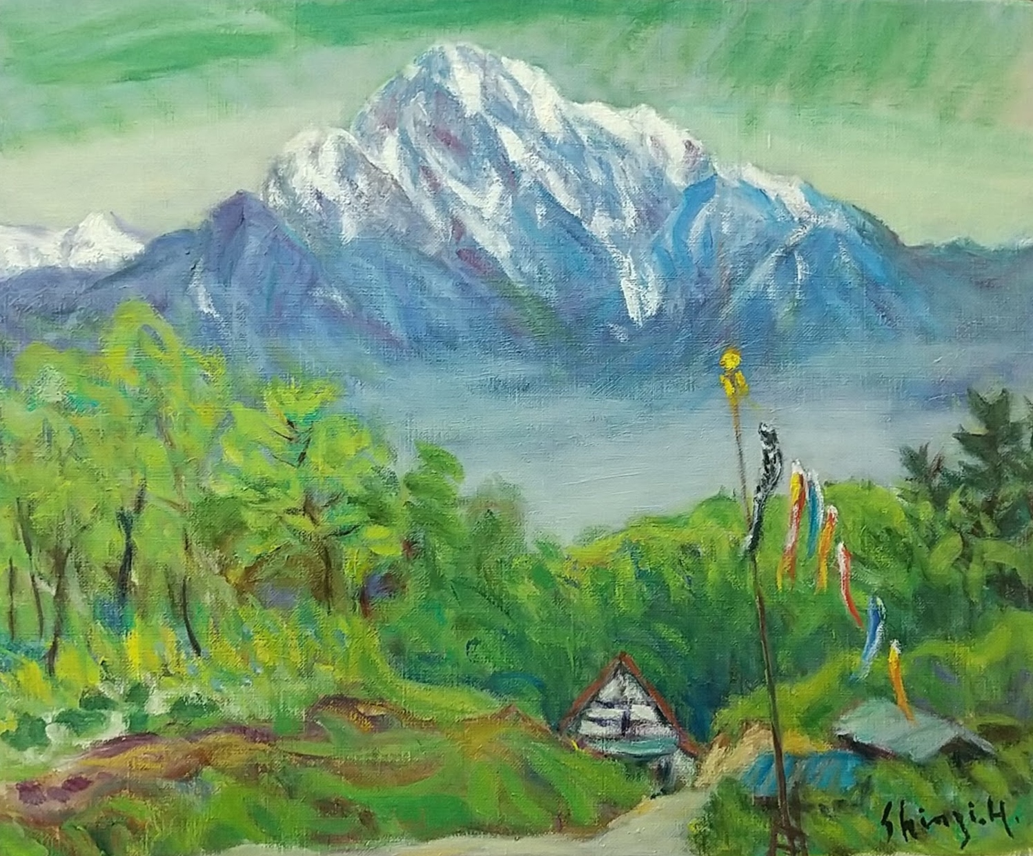 「戸田村風景」P10 絵画 油絵 油彩画 風景画 富士山 戸田村風景」P10 絵画 油絵 油彩画 風景画 富士山