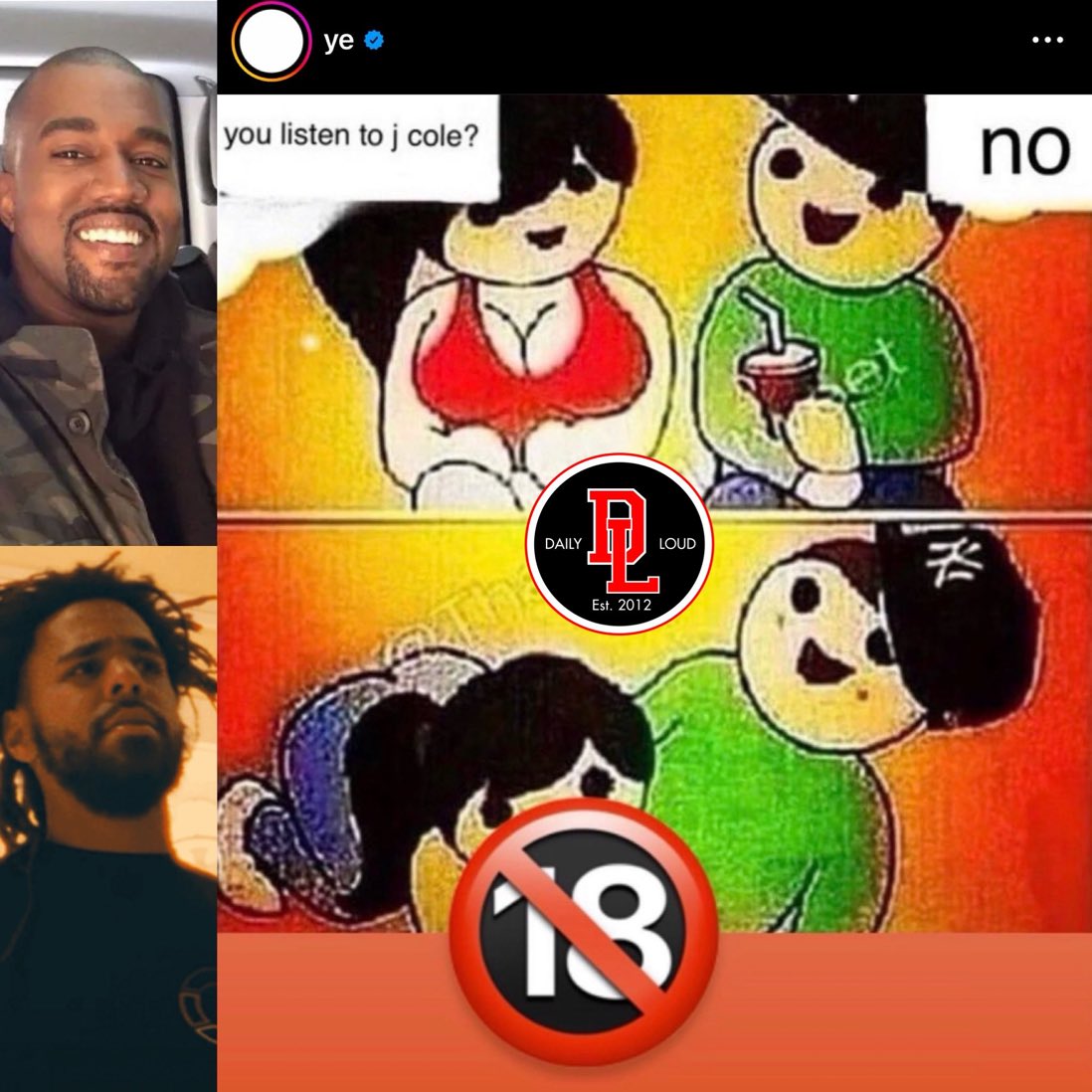 Kanye West trolls J. Cole with new Instagram post