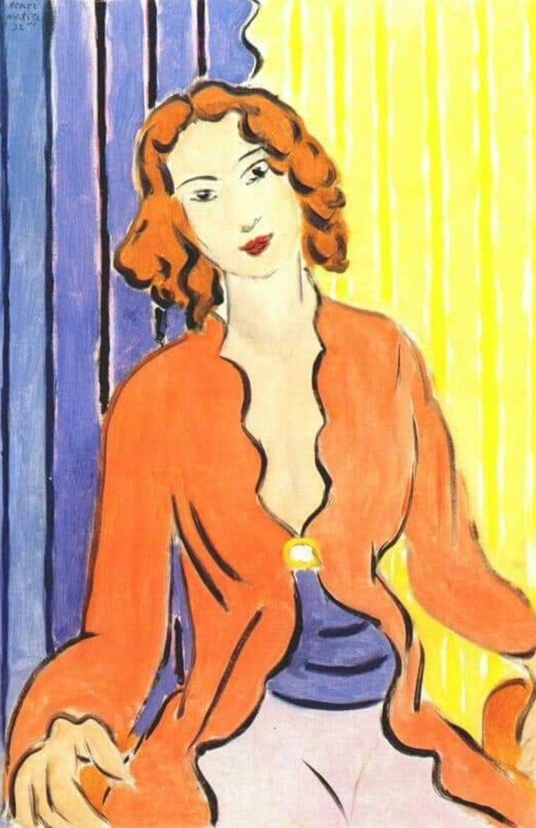 #Henri #Matisse, Woman on blue and yellow background,SD #ArtesPlásticas #Pinturas #Paints #Peinture #Aquarelas #Esculturas #Sculptures #Draws #Desenhos #Gravuras #Engraves #Cerâmicas #Ceramic #Grafiti #Art #FineArt + Artes-> mesquita.blog.br