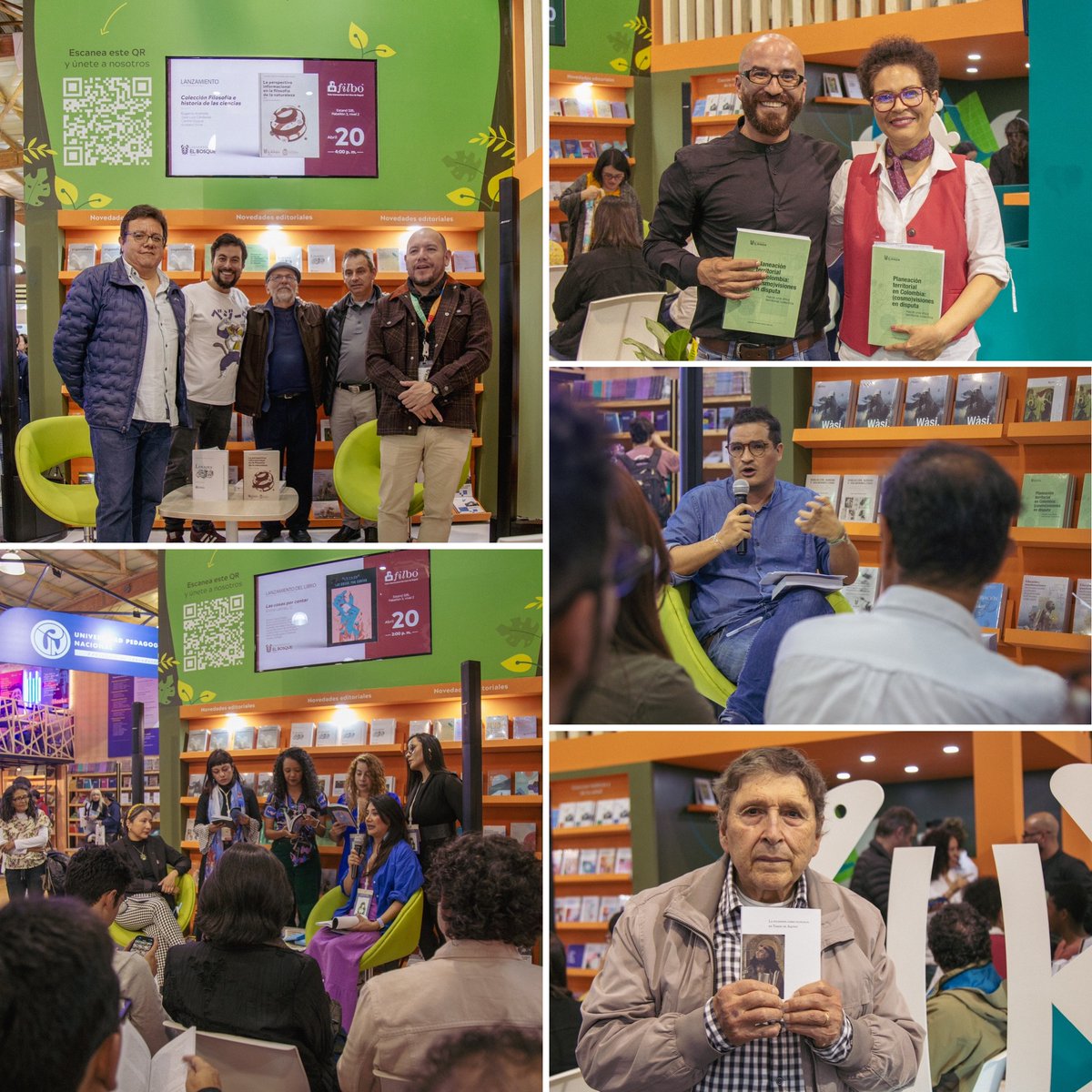 EditorialUEB's tweet photo. #AsíSeVivió 📸 Nuestra jornada de lanzamientos del día, con la presentación de cuatro novedades editoriales y la «Colección Filosofía e historia de las ciencias», desde el estand de #ElBosqueEnFILBo 2024 📖

📍 Visítanos en el pabellón 3, nivel 2, estand 325 @Corferias https://t.co/4RID8DRHfr