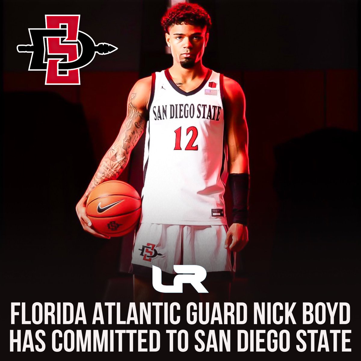 NEWS: Florida Atlantic guard Nick Boyd has committed to San Diego State, per his IG. Boyd has played three seasons for FAU and has started 51 of 88 games played throughout his career. Native of Garnerville, New York. He averaged 9.3PPG, 2.7RPG and 1.8APG this season.
