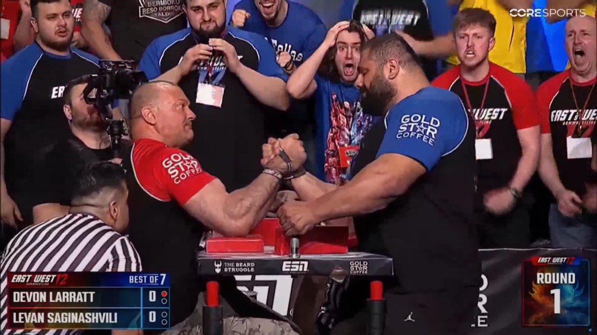 Unbelievable event - Two strongest ArmWrestling on the planet went at it
Devon Larratt v Levan Saginashvili #armwrestling #devonlarratt