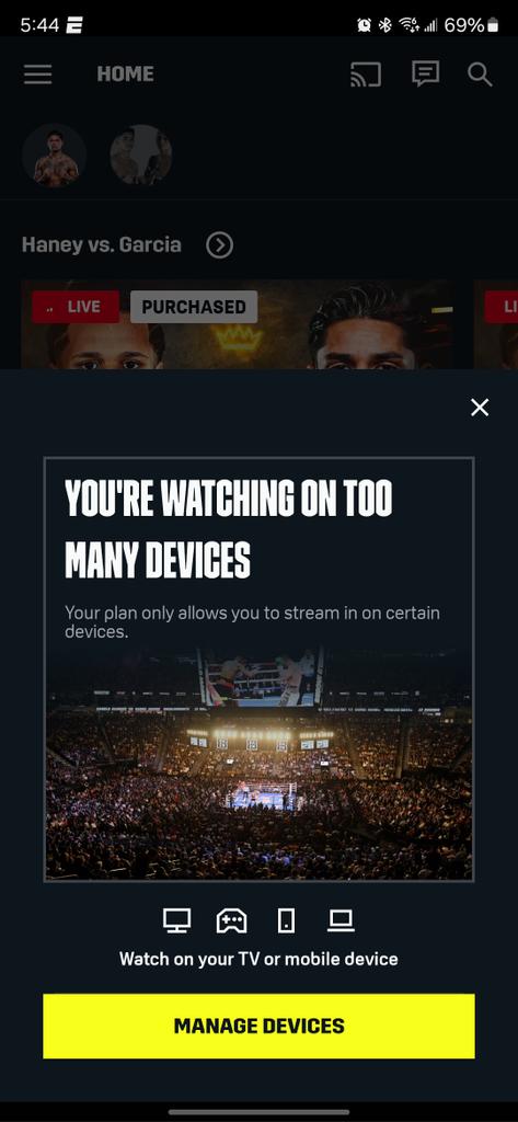 Rickflair33's tweet photo. #dazn this app is garbage 🗑!!!!!!!! https://t.co/Mp39IT0Phk