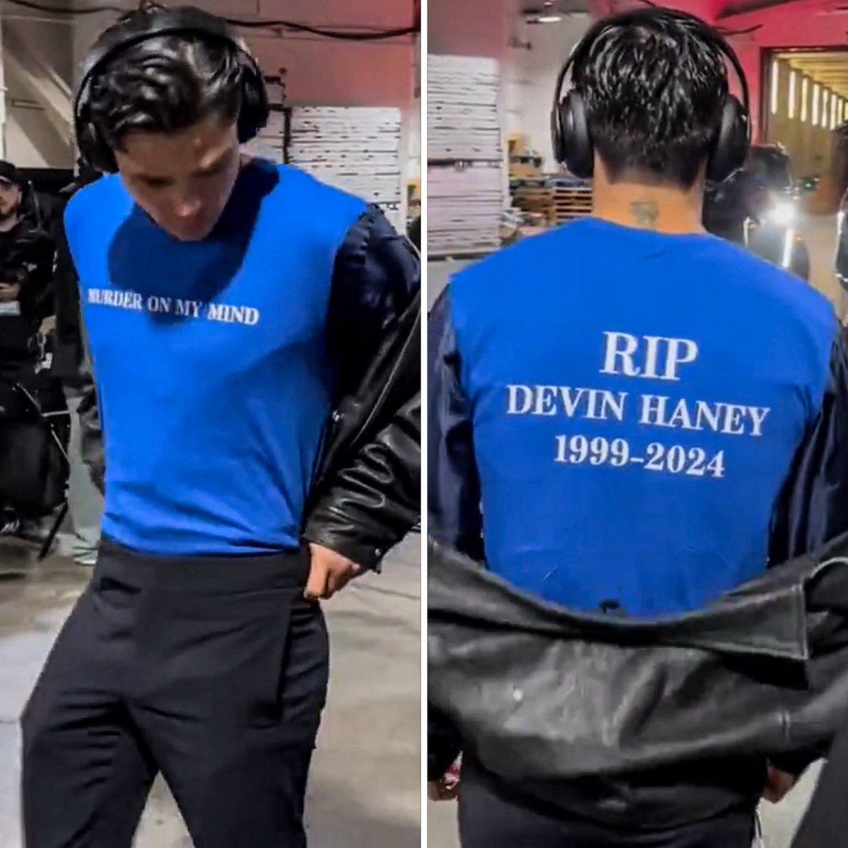 Ryan Garcia pulled up to the arena with a ‘RIP Devin Haney’ shirt 🥶