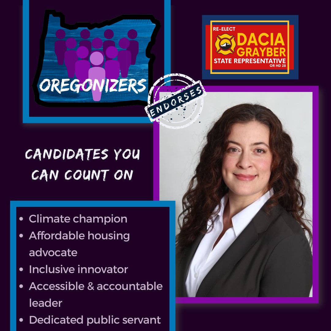 Join us in supporting Dacia Grayber @djgrayber - an affordable housing advocation & accountable leader. #OrPol #Oregonizers