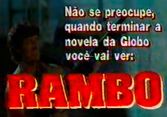 Na década de 80, a Globo passou dois capítulos seguidos da novela das 9 pra ferrar com a audiência do Rambo, que ia passar no SBT Aí o Silvio Santos mandou congelar essa imagem na tela, POR 50 MINUTOS.