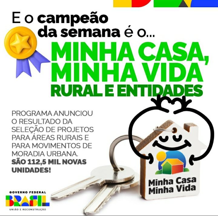 O investimento previsto é de R$ 11,6 bilhões, em 112,5 mil novas moradias que irão beneficiar 440 mil brasileiros nos campos e nas cidades!!! Essa informação do governo do Presidente @LulaOficial não aparece nos telejornais de agora, JN da Globo, Jornal da Band, Jornal do SBT,