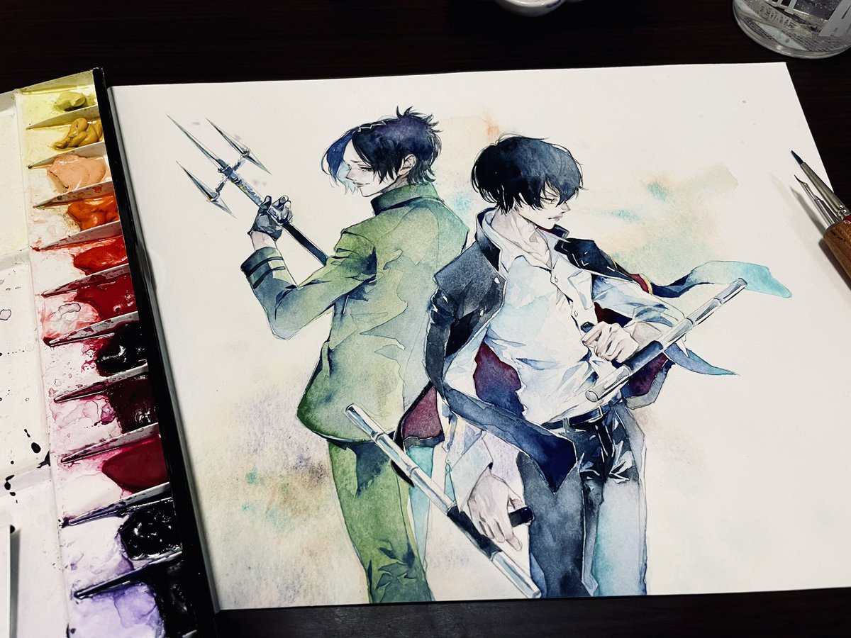 「#画力ビフォーアフター昔のイラストを同じキャラ、同じ構図で描き直してみました骸再」|メリーちゃんのイラスト