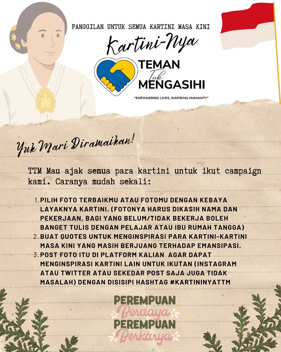 ️️ 

Untuk apresiasi yang besar pada hari ini. TTM juga mengajak kalian untuk ikut pada campaign kami. Semoga dapat berkenan tuk mengikuti. 💖

️️ ️️