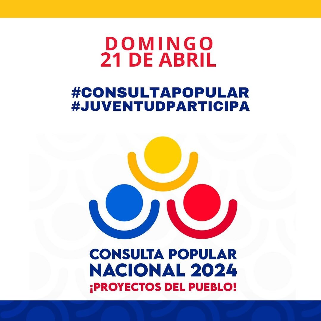 Todas y todos a partir de los 15 años pueden ejercer tu derecho al voto este Domingo 21 de Abril en tu centro electoral; para que elijan los proyectos a ejecutar en la comunidad. 🇻🇪 La democracia participativa se refleja desde la comunidad y tú formas parte de eso 🥳🗳️