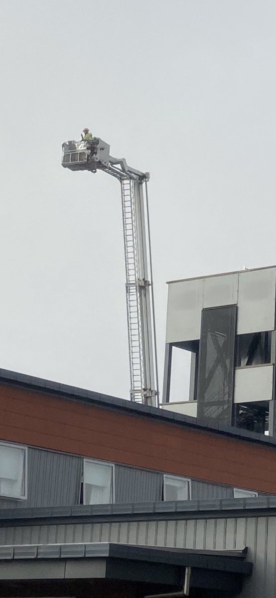 Christchurch fire station had a (elusive) ladder truck out during the marathon.